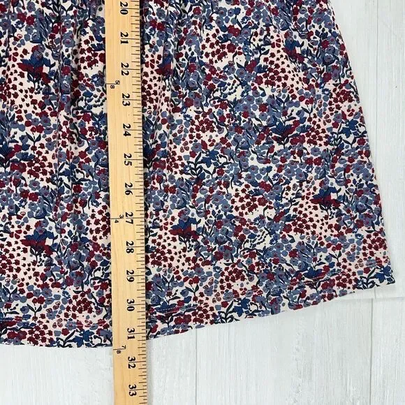 Nation LTD Martine Knit Midi Dress Size Small Floral Print Tiered Smocked Waist - Picture 15 of 16